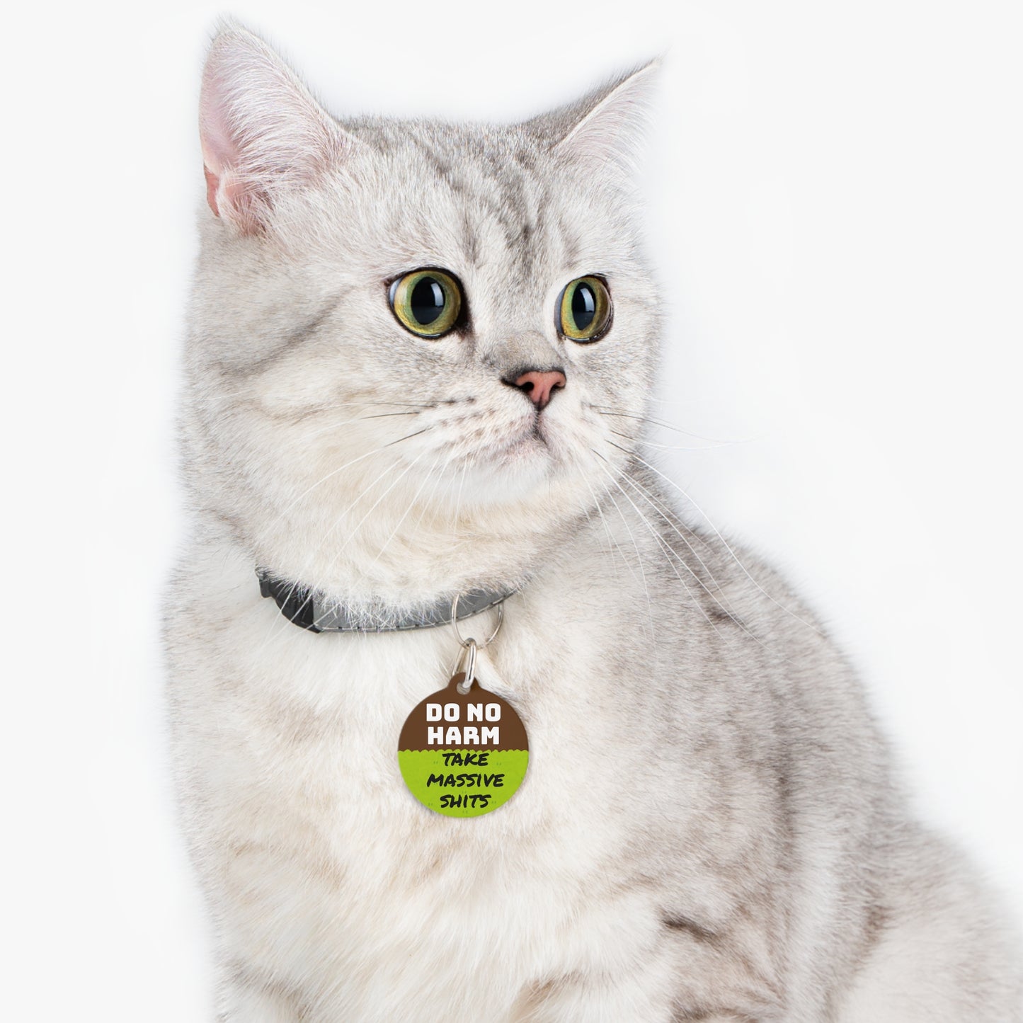 Do No Harm Funny Personalized  Pet Tag for Dogs and Cats