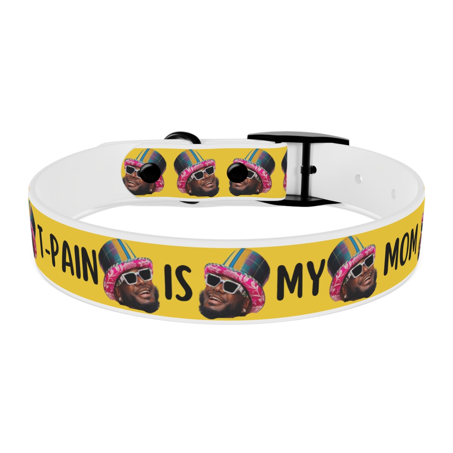 T-Pain Is My Mom Funny Dog or Cat Collar Choose Size and Buckle Finish