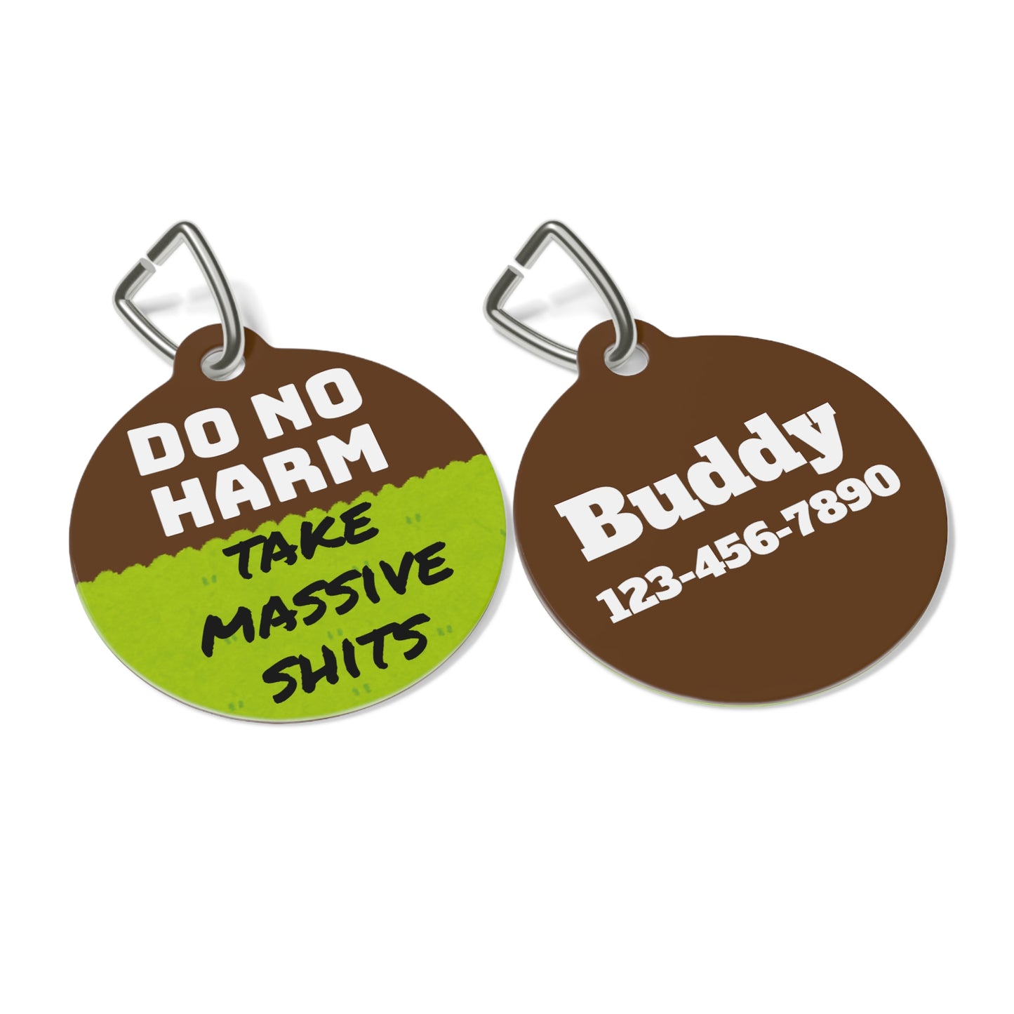 Do No Harm Funny Personalized  Pet Tag for Dogs and Cats