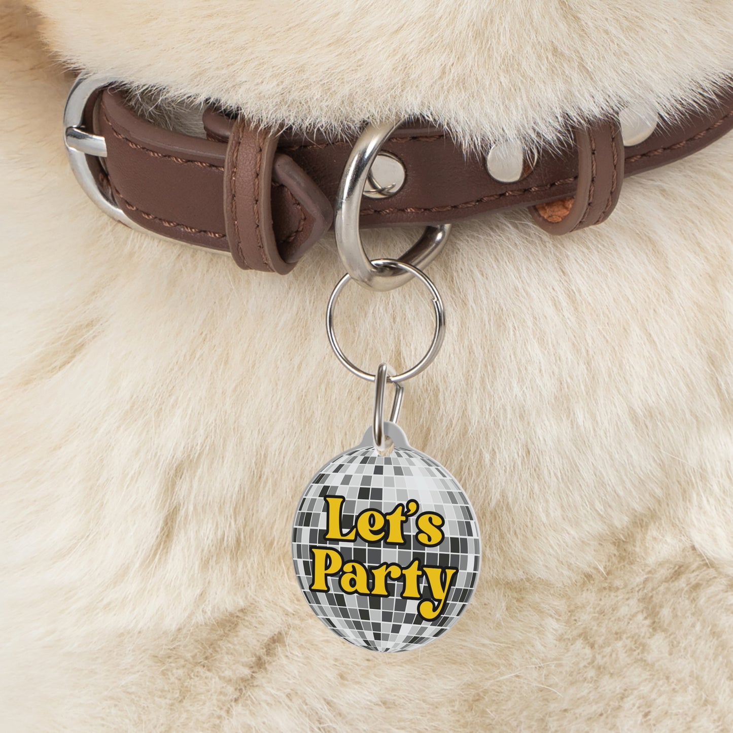 Disco Ball Let's Party Personalized  Pet Tag Tag