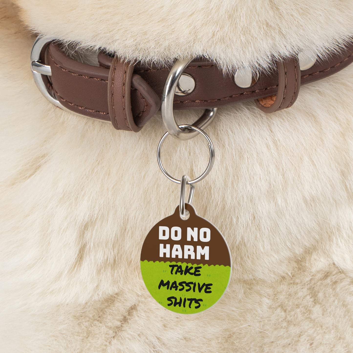 Do No Harm Funny Personalized  Pet Tag for Dogs and Cats