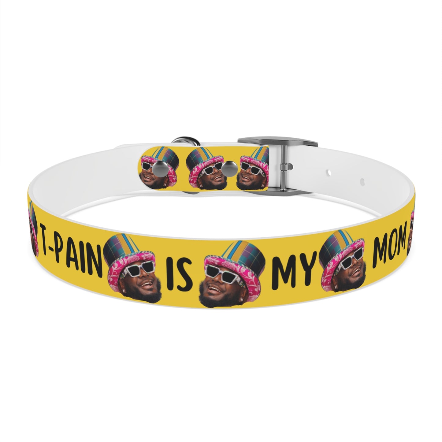 T-Pain Is My Mom Funny Dog or Cat Collar Choose Size and Buckle Finish