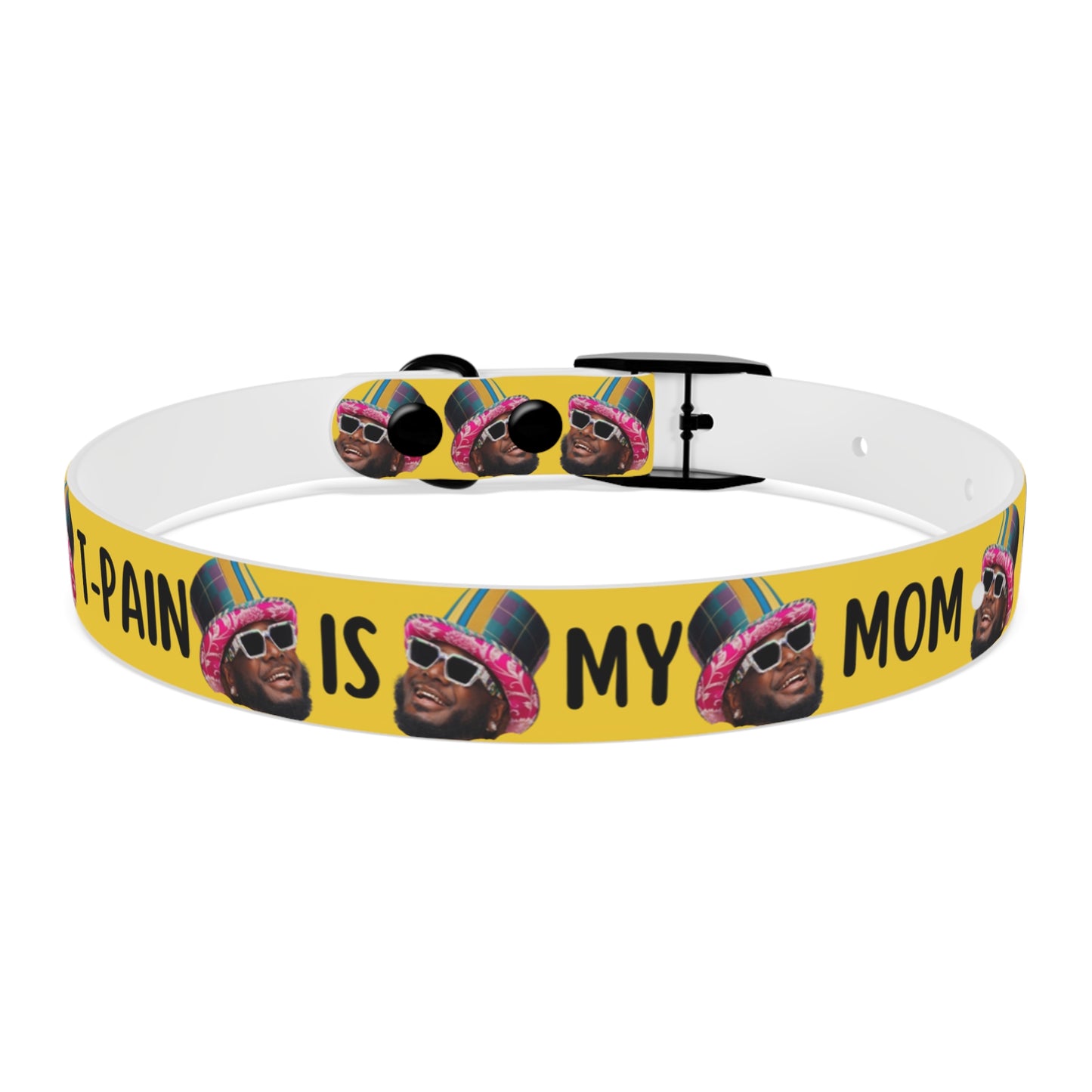 T-Pain Is My Mom Funny Dog or Cat Collar Choose Size and Buckle Finish