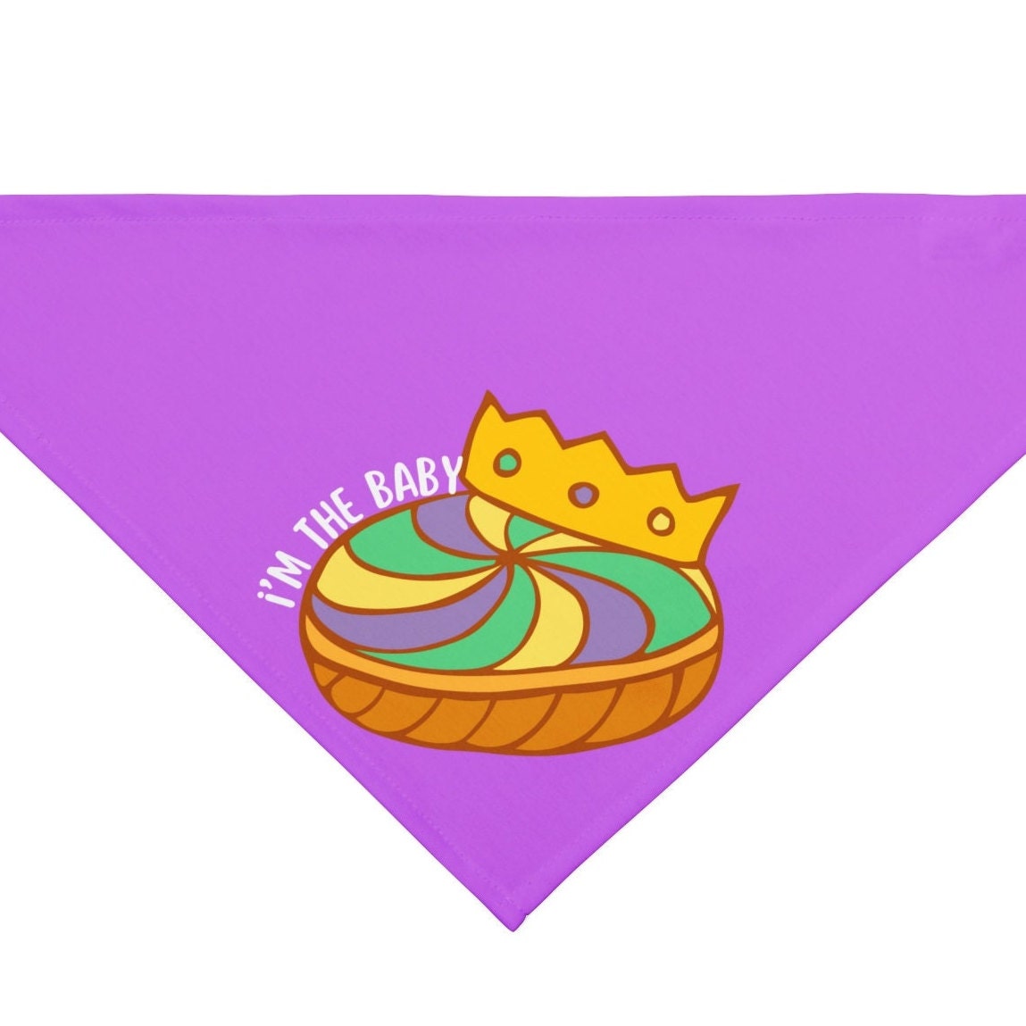 Mardi Gras King Cake Pet Bandana- 2 Sizes